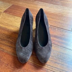 Stuart Weitzman Brown Suede Heels